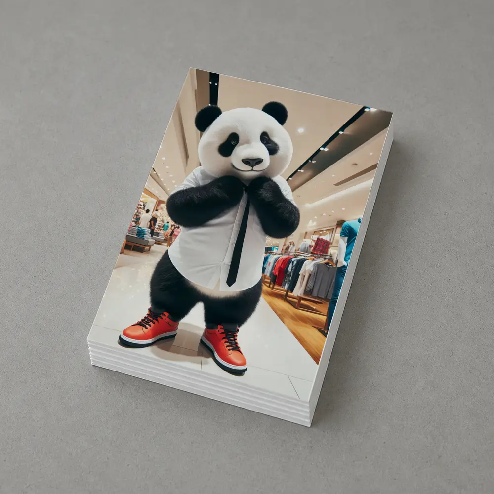 Panda Bear Dressed Up In Clothing Store – Postcards