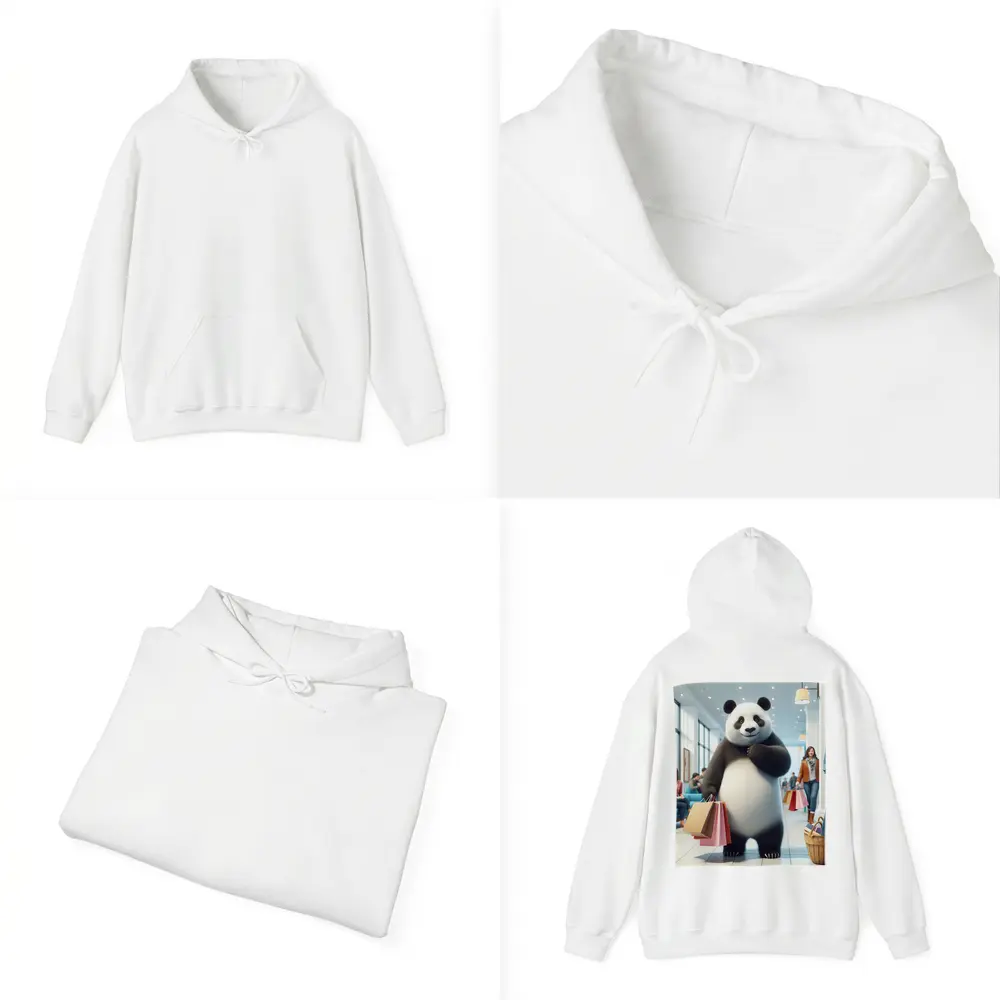 Panda Bear Shopping In Bright Retail Store – Hoodies