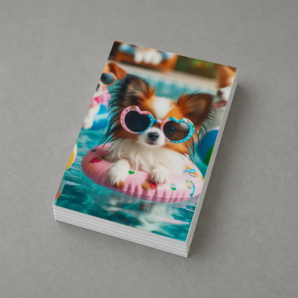 Papillon Dog Sunglasses Pool Party Summer – Postcards
