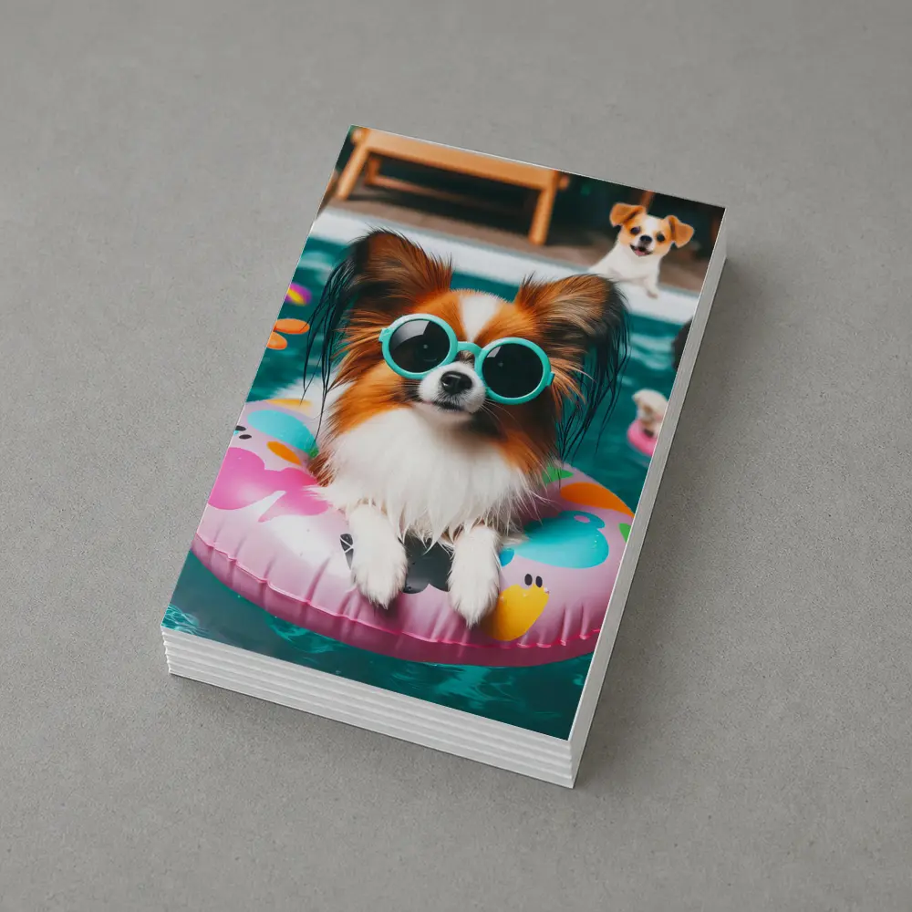 Papillon Dog Pool Party Summer Fun – Postcards