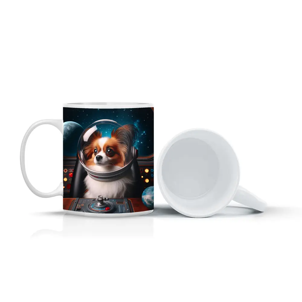 Papillon Dog Astronaut Space Cockpit – Mugs