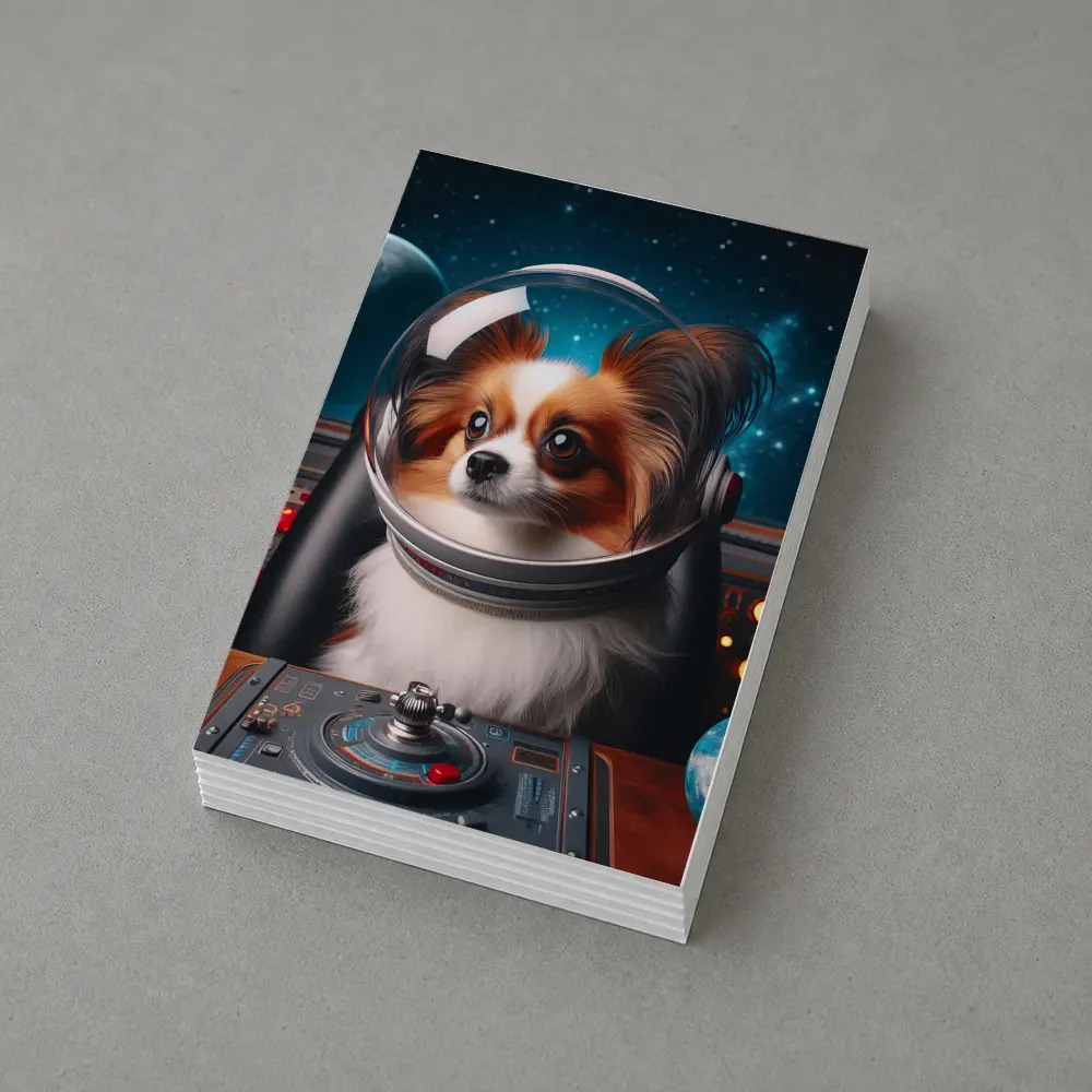Papillon Dog Astronaut Space Cockpit – Postcards