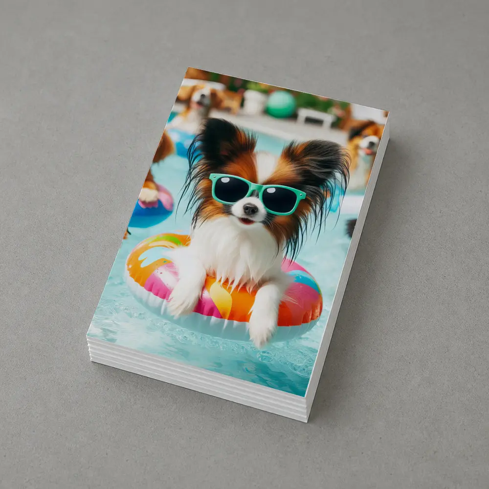 Papillon Dog Sunglasses Pool Party Summer – Postcards