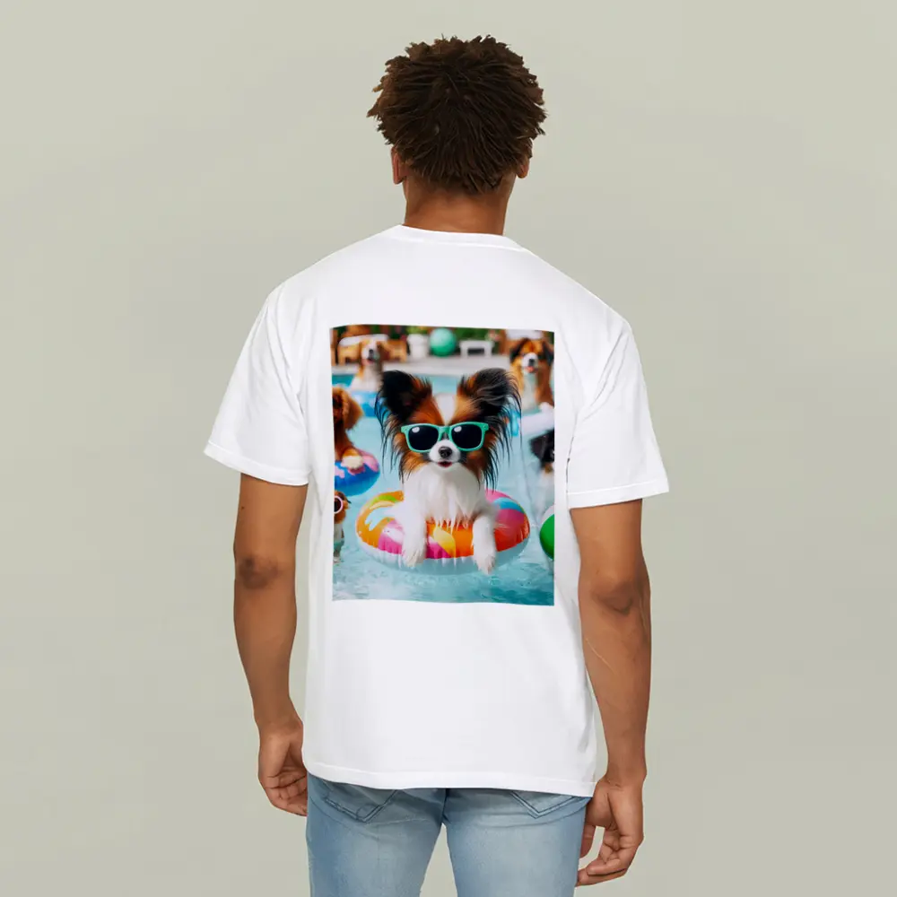 Papillon Dog Sunglasses Pool Party Summer – T-Shirts