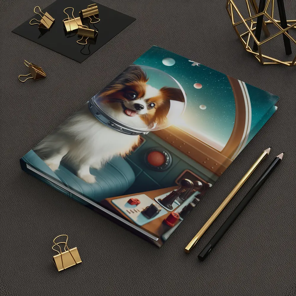 Papillon Dog Astronaut Space Cockpit – Notebooks
