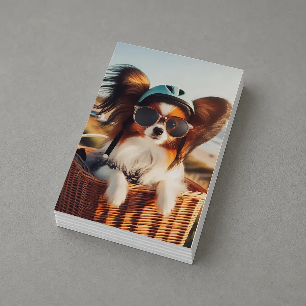 Papillon Dog Sunglasses Helmet Beach Basket – Postcards