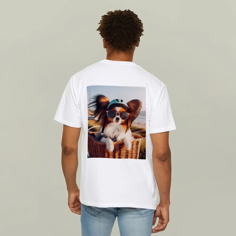 Papillon Dog Sunglasses Helmet Beach Basket – T-Shirts