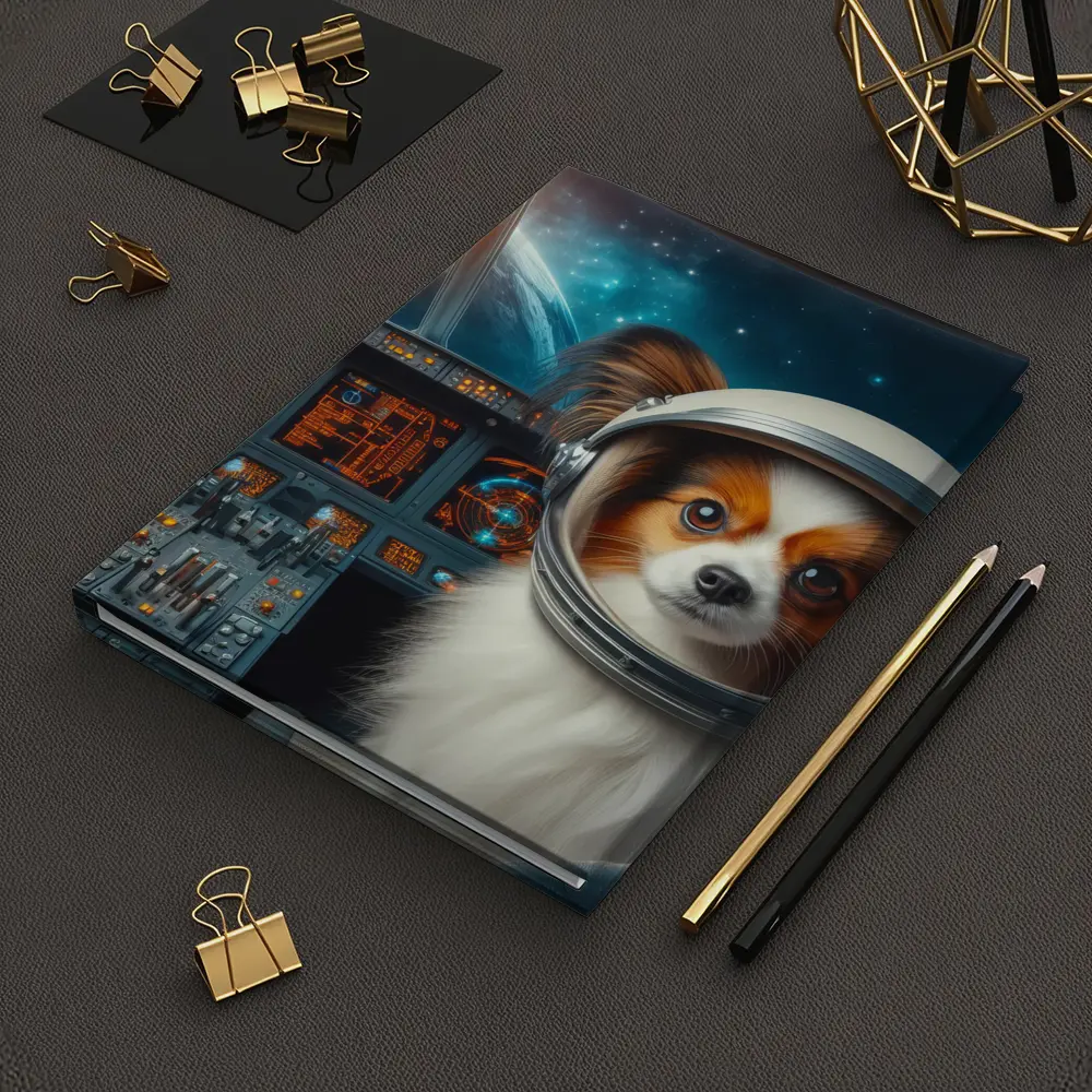 Papillon Dog Astronaut Space Cockpit Art – Notebooks