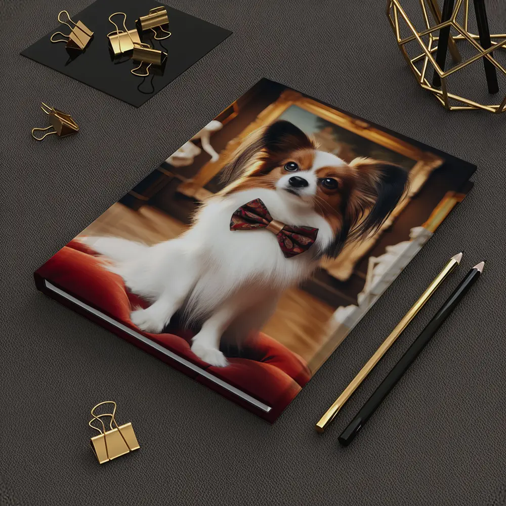 Papillon Dog Bow Tie Classical Museum Gallery – Notebooks
