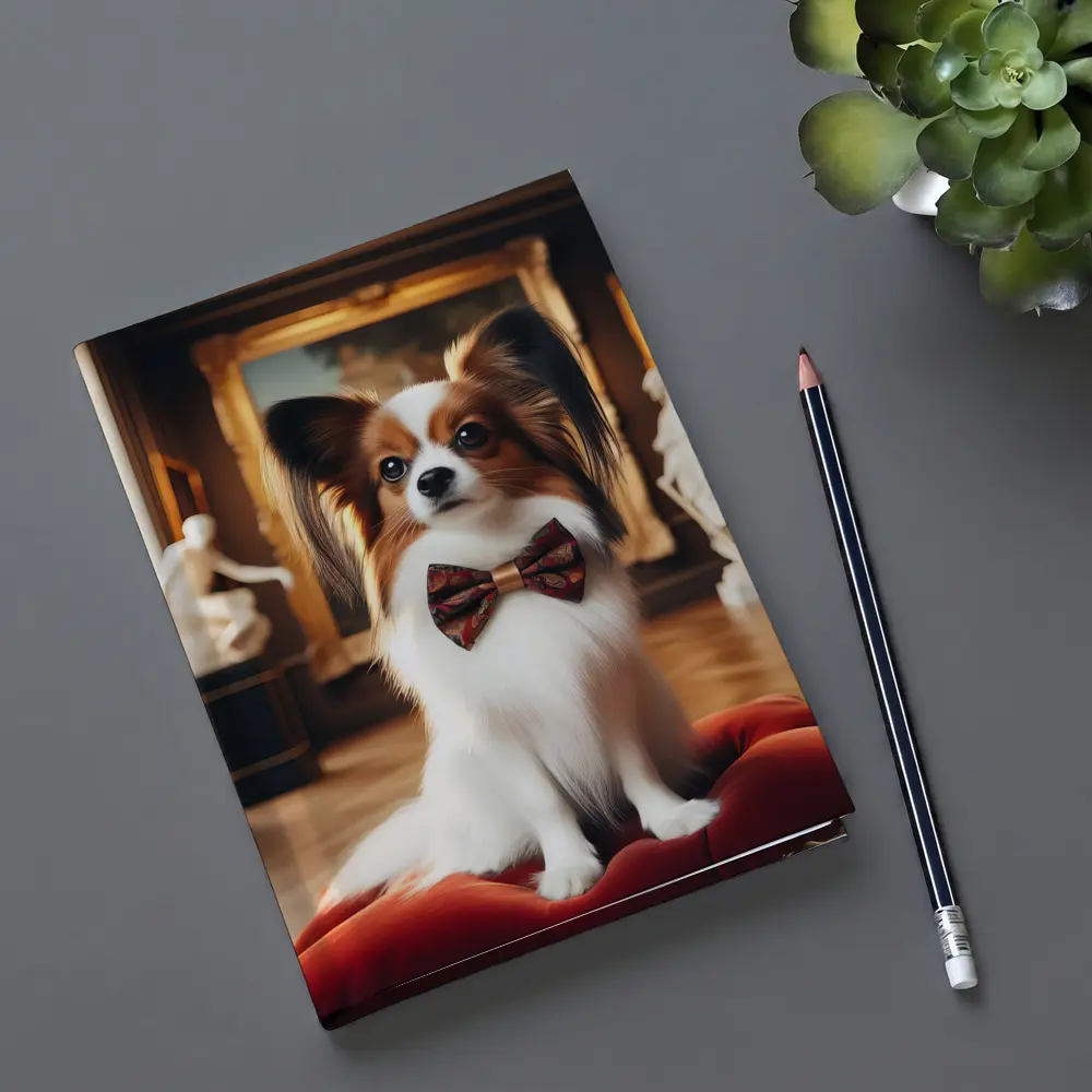 Papillon Dog Bow Tie Classical Museum Gallery – Notebooks