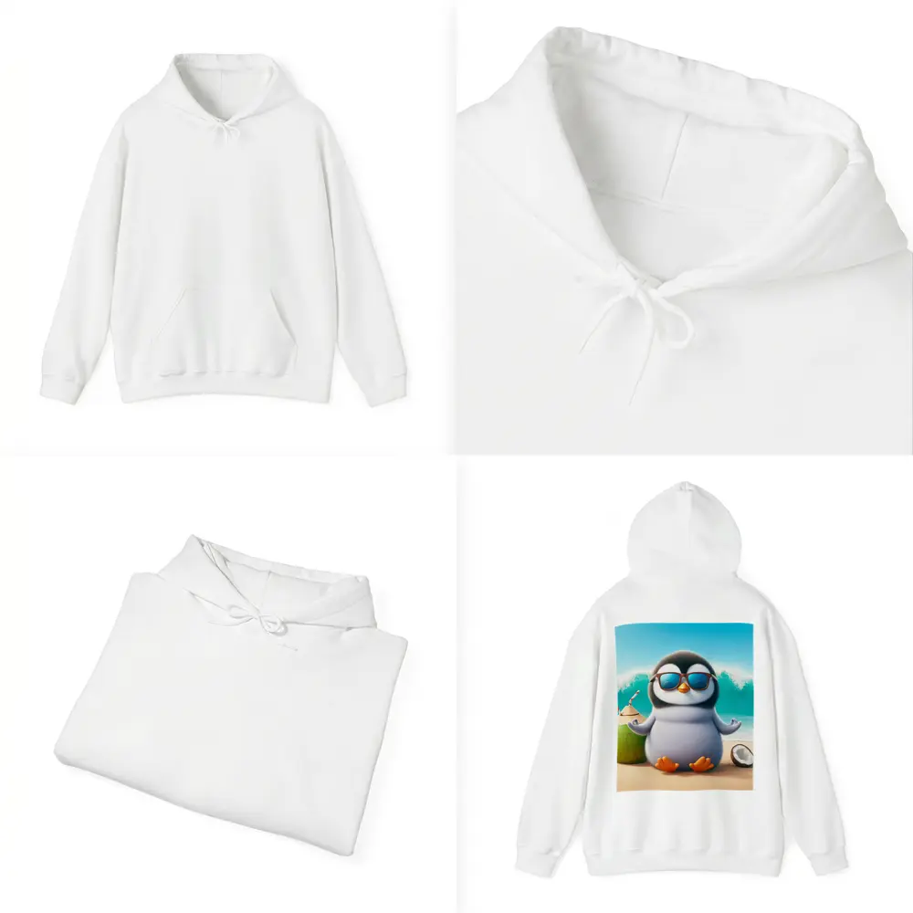 Cool Penguin With Sunglasses On Tropical Beach – Hoodies