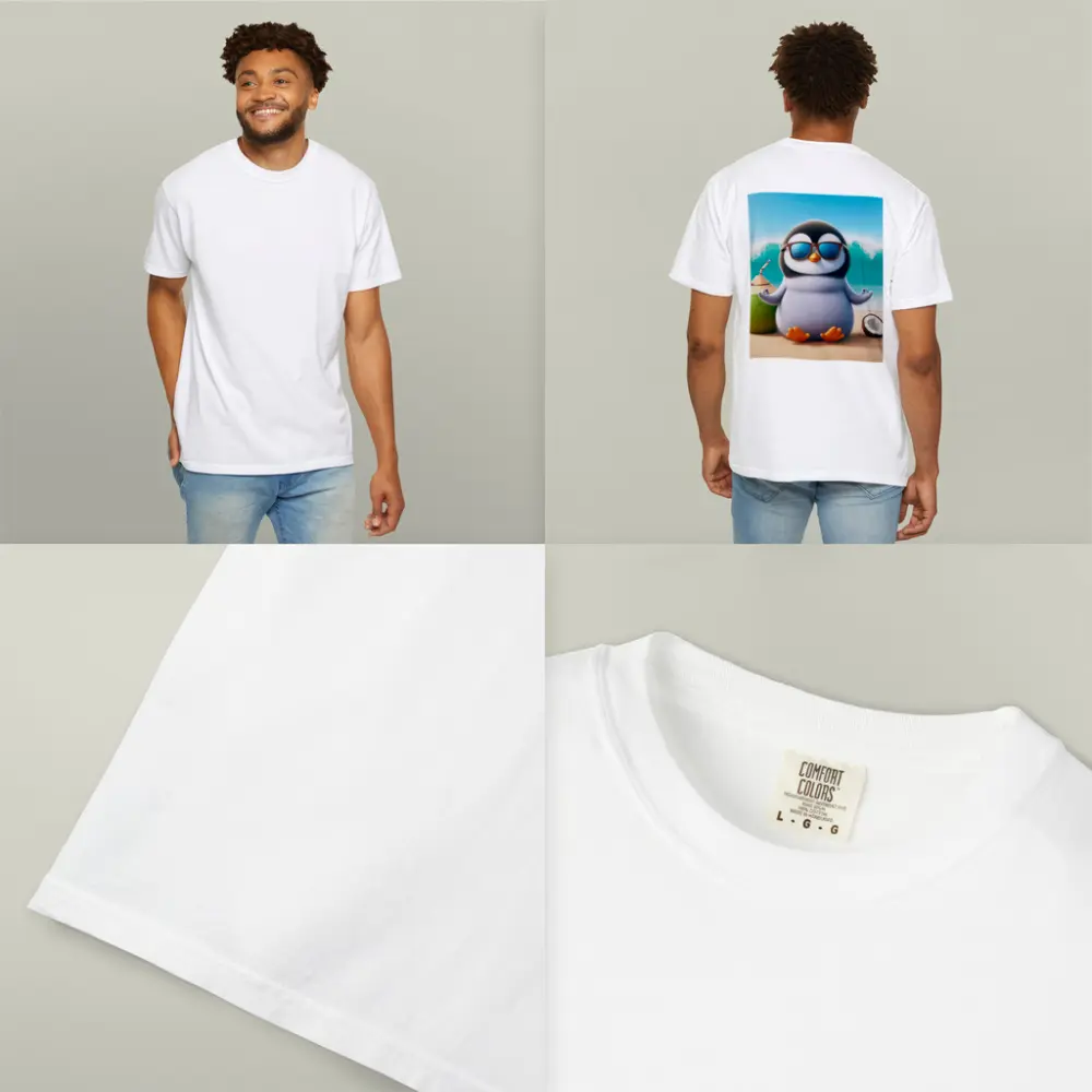 Cool Penguin With Sunglasses On Tropical Beach – T-Shirts