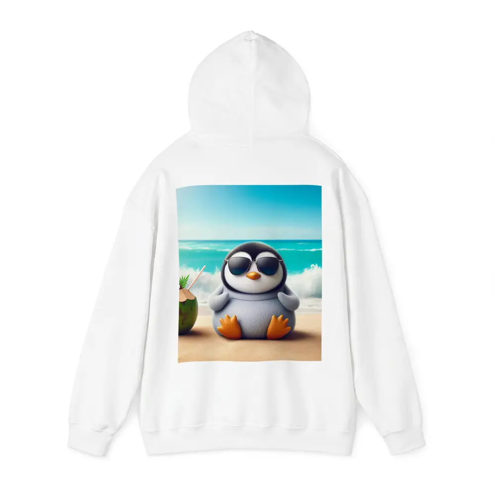 Cool Penguin With Sunglasses On Beach – Hoodies