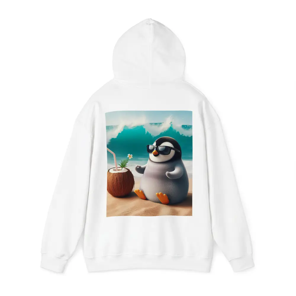 Cool Penguin Relaxing On Sunny Beach – Hoodies