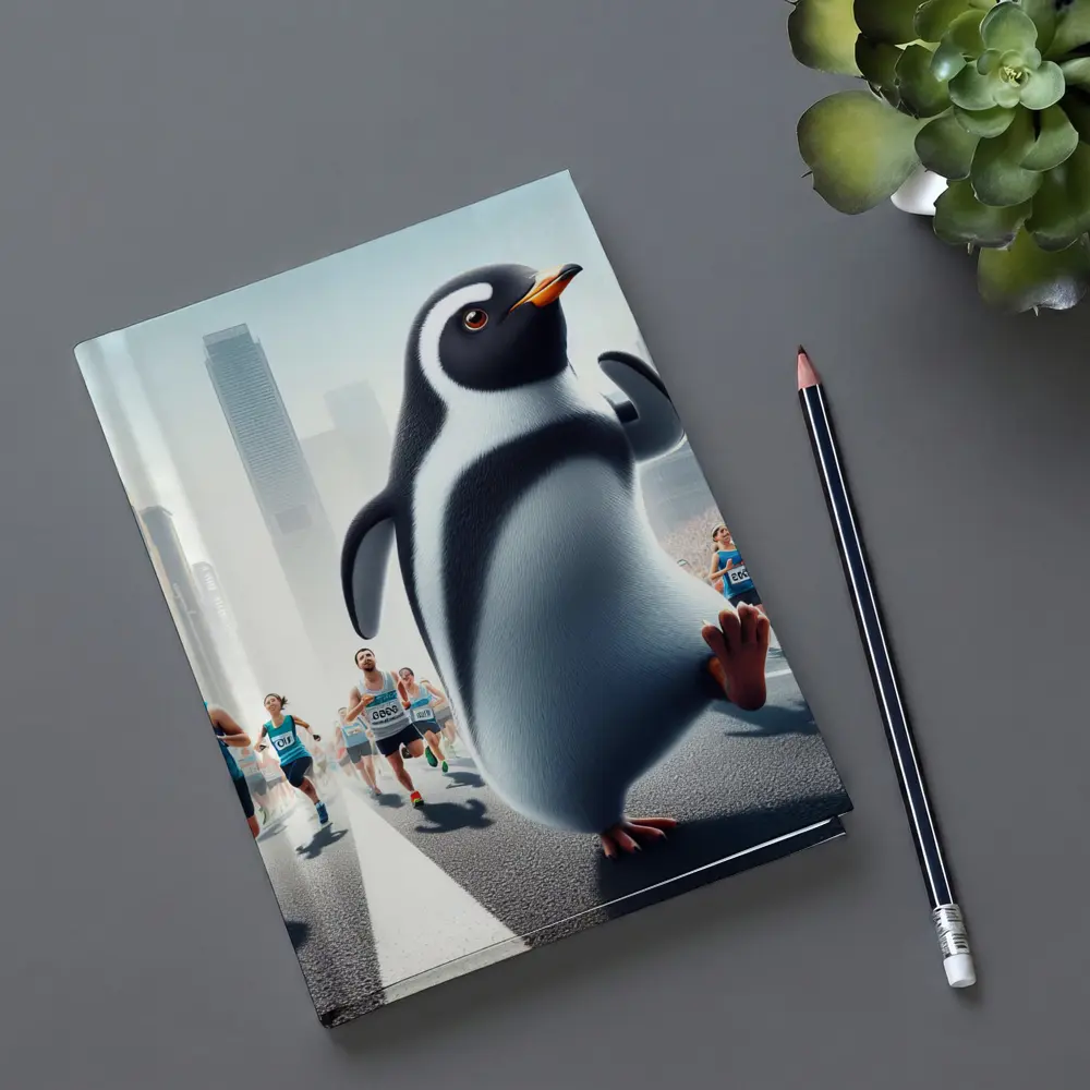 Penguin Running City Marathon Race – Notebooks