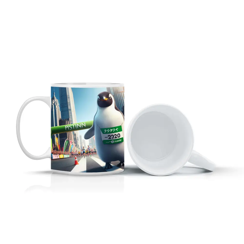Penguin Running Marathon City Finish Line – Mugs