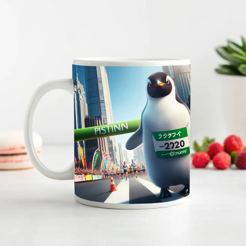 Penguin Running Marathon City Finish Line – Mugs