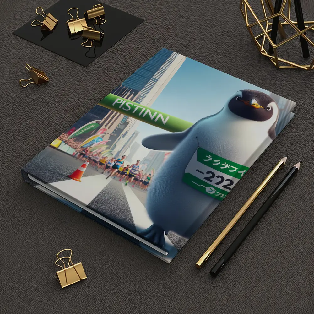 Penguin Running Marathon City Finish Line – Notebooks