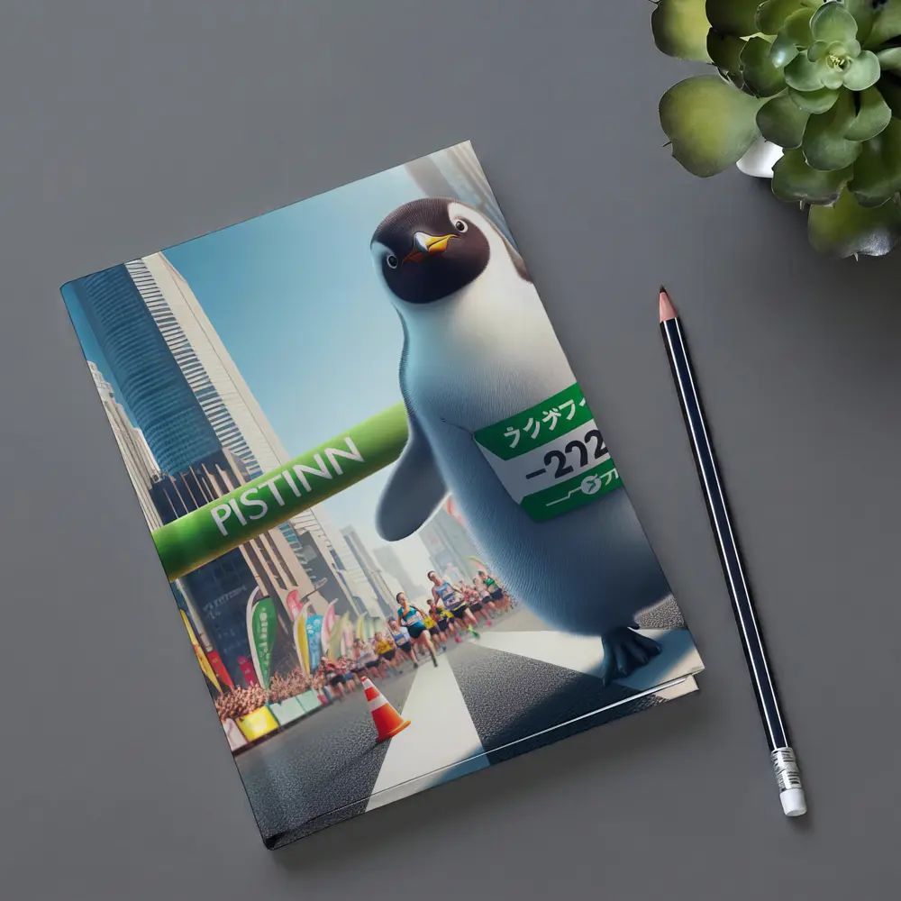 Penguin Running Marathon City Finish Line – Notebooks