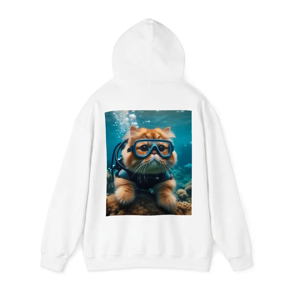 Exotic Shorthair Cat Scuba Diving Underwater Coral – Hoodies