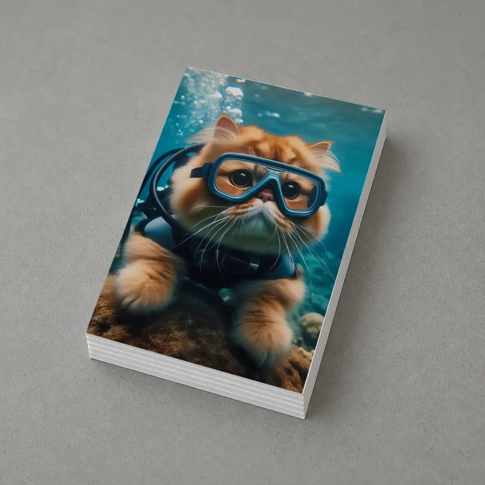 Exotic Shorthair Cat Scuba Diving Underwater Coral – Postcards