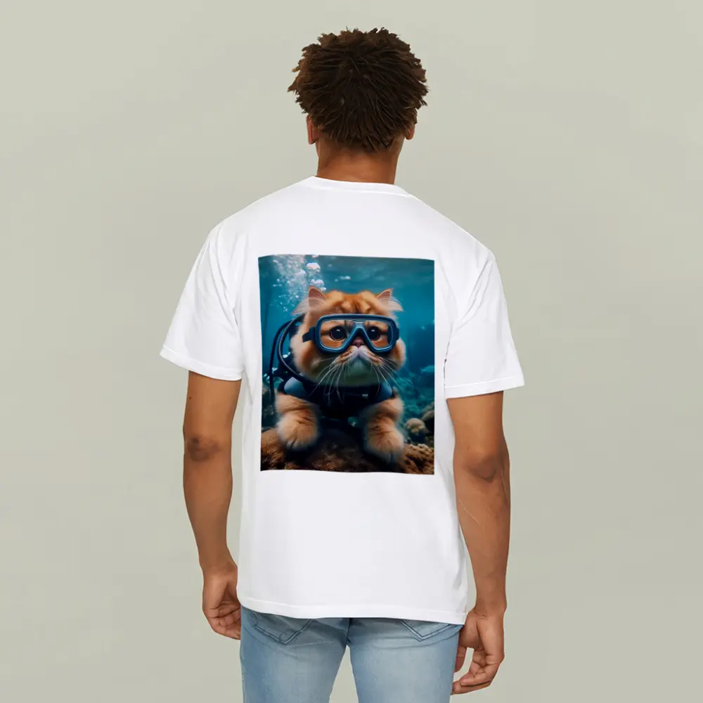 Exotic Shorthair Cat Scuba Diving Underwater Coral – T-Shirts