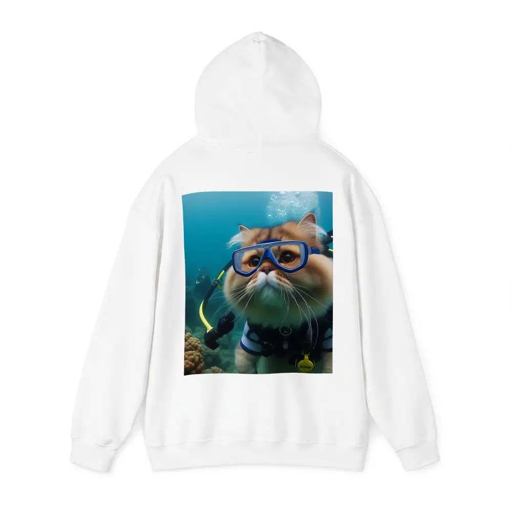Exotic Shorthair Cat Scuba Diving Underwater – Hoodies