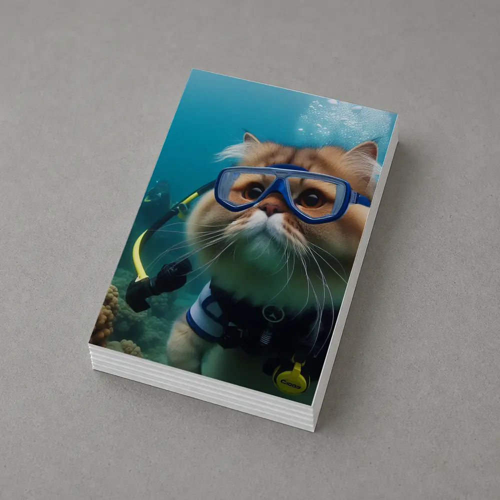 Exotic Shorthair Cat Scuba Diving Underwater – Postcards