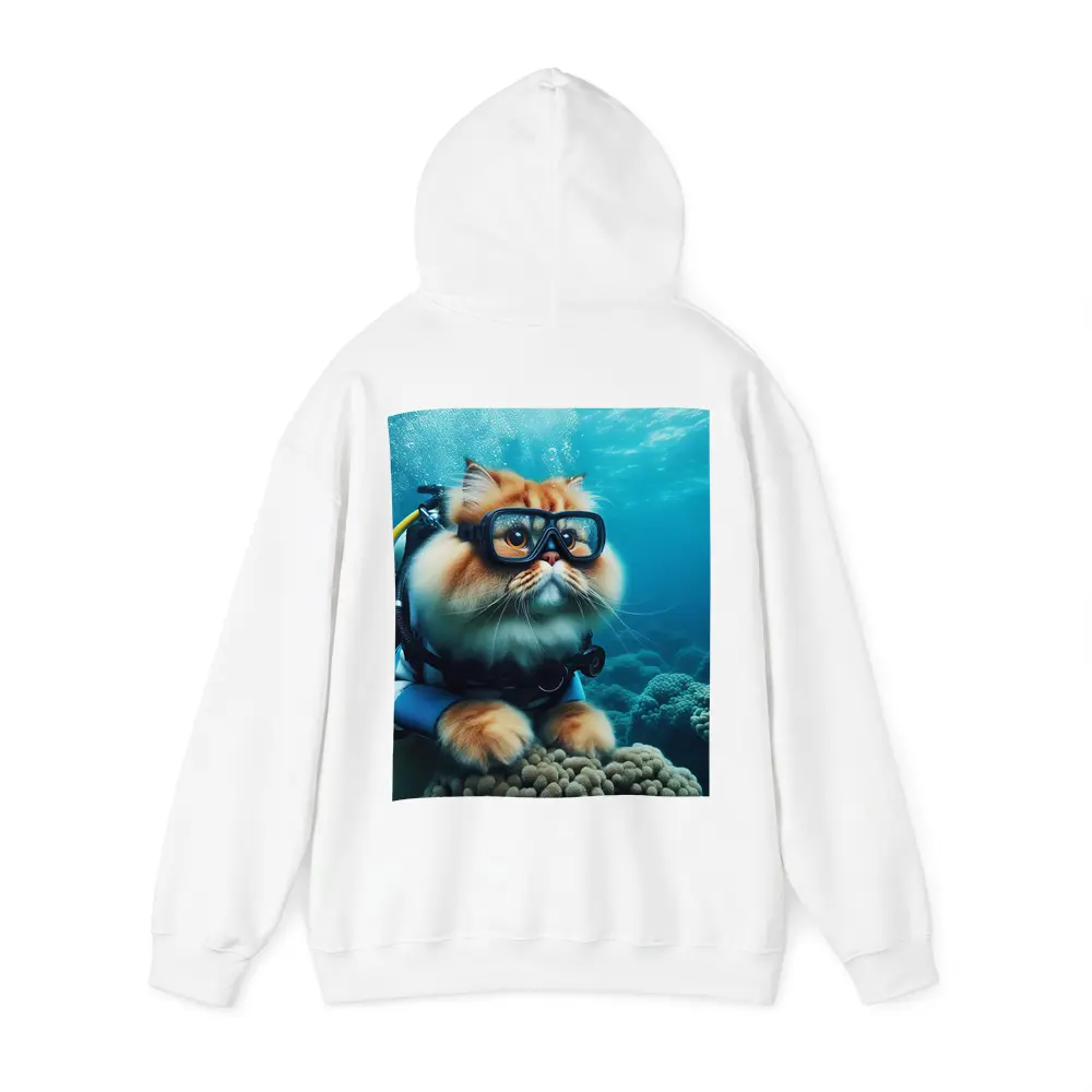 Persian Cat Scuba Diving Underwater Coral Reef – Hoodies