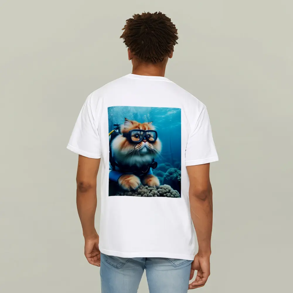 Persian Cat Scuba Diving Underwater Coral Reef – T-Shirts