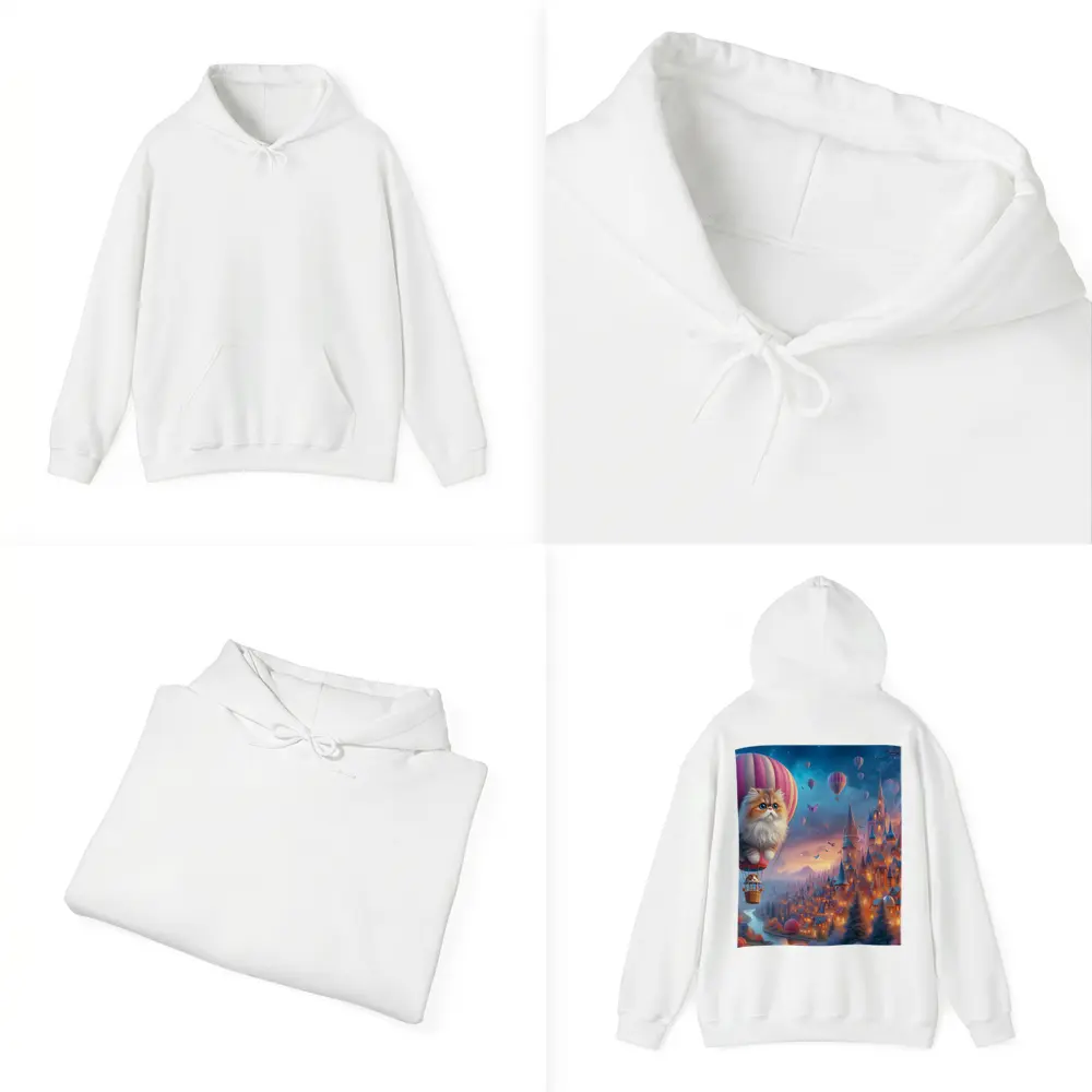 Persian Cat Hot Air Balloon Fantasy Castle – Hoodies