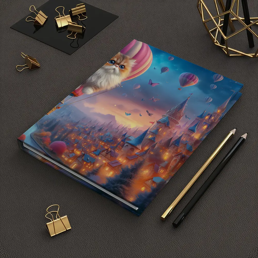 Persian Cat Hot Air Balloon Fantasy Castle – Notebooks
