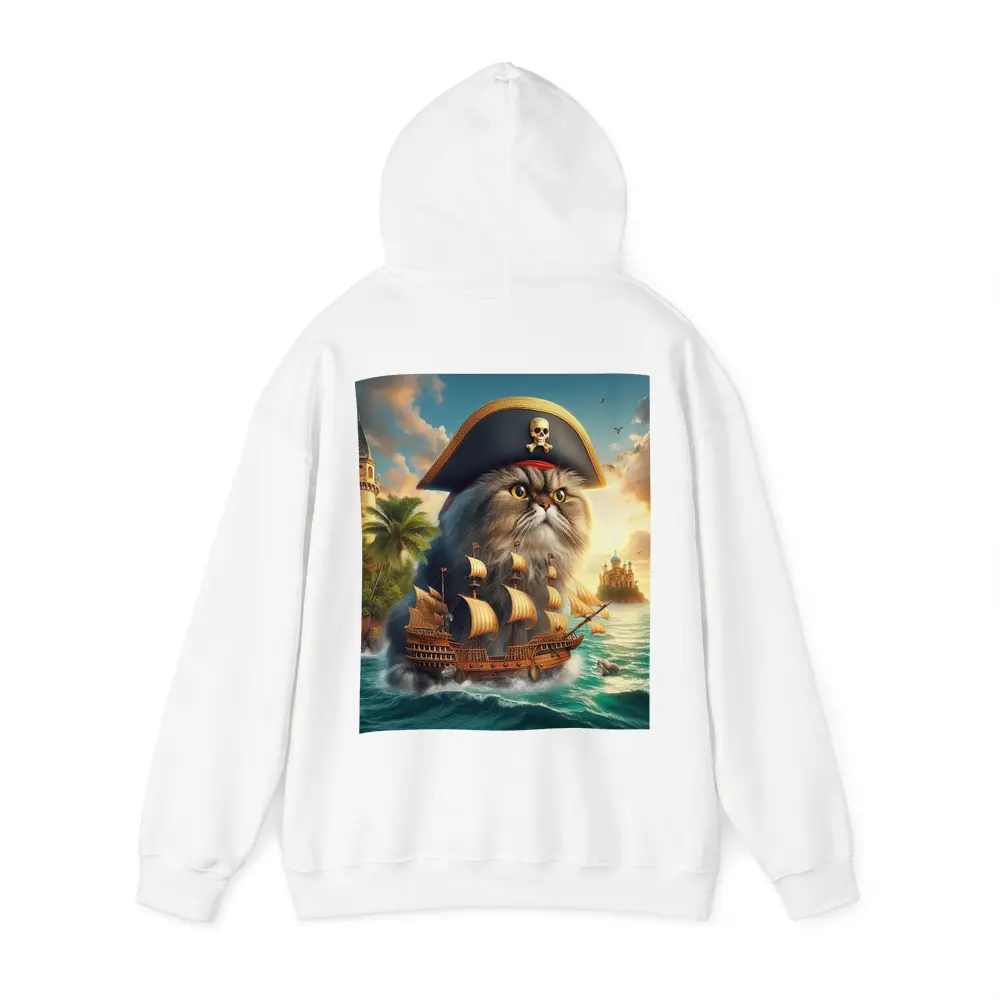 Persian Cat Pirate Captain Sailing Ocean Fantasy – Hoodies