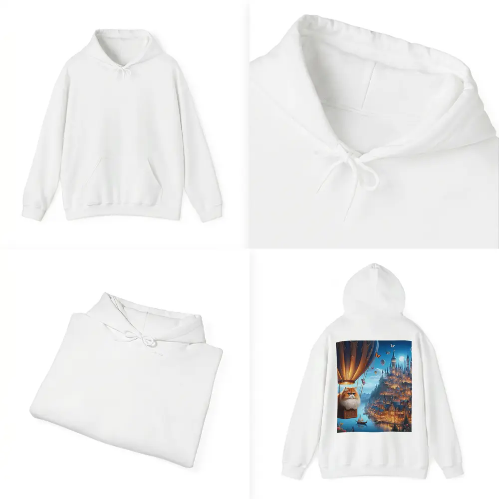 Persian Cat Hot Air Balloon Fantasy Castle – Hoodies
