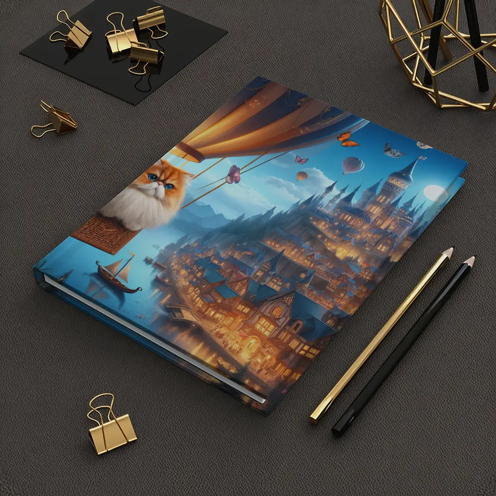 Persian Cat Hot Air Balloon Fantasy Castle – Notebooks