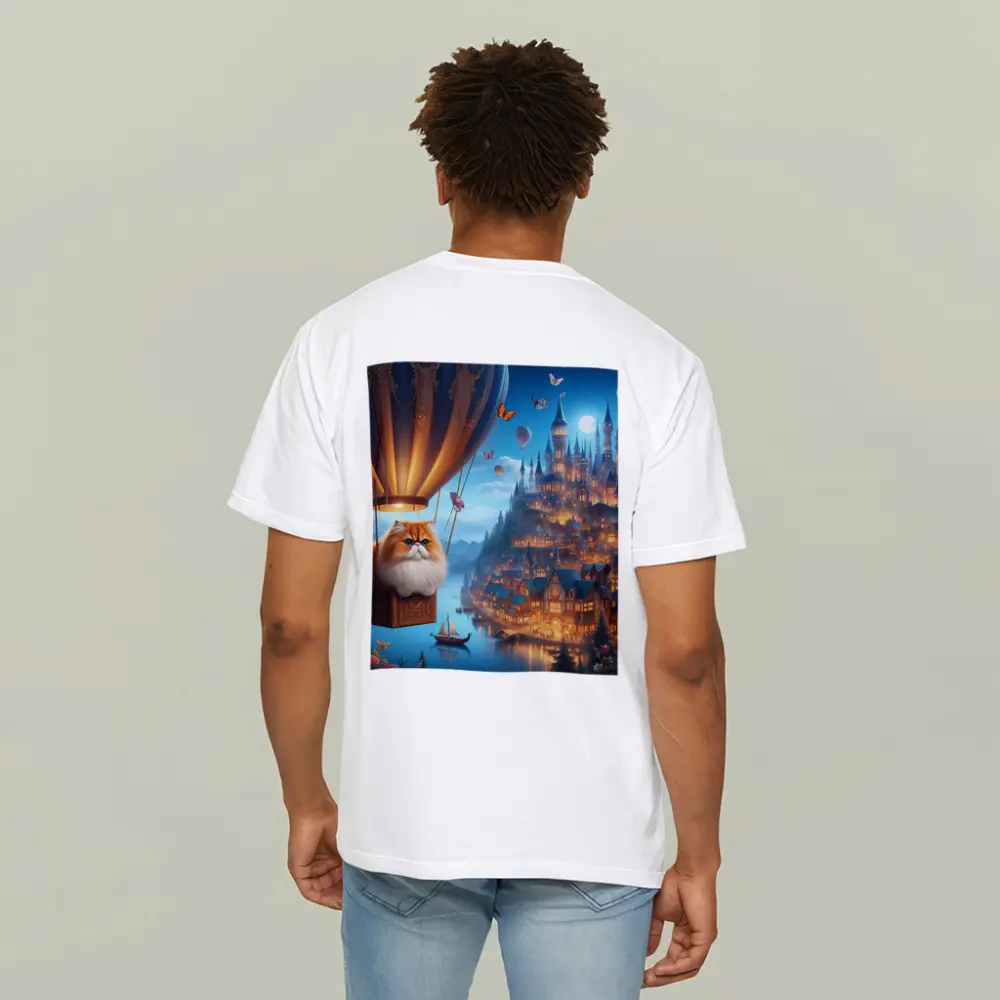 Persian Cat Hot Air Balloon Fantasy Castle – T-Shirts