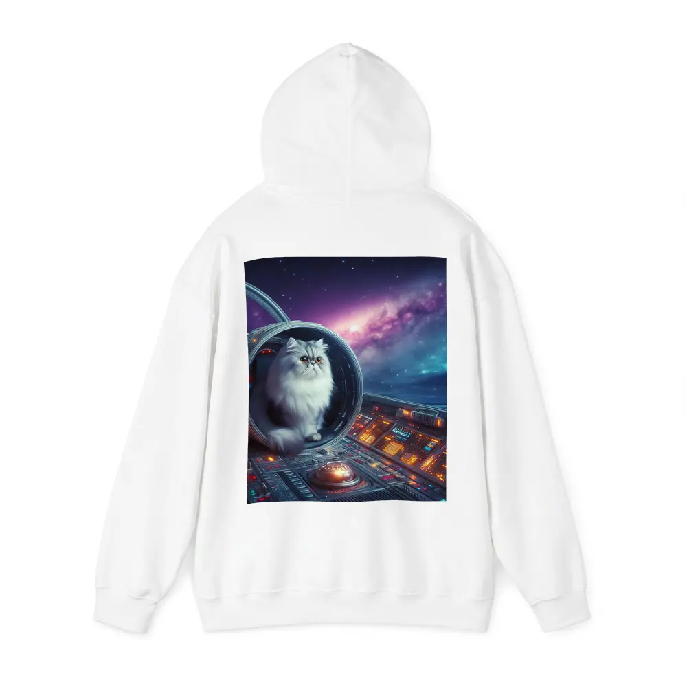 Persian Cat Inside Spaceship Cockpit Galaxy – Hoodies