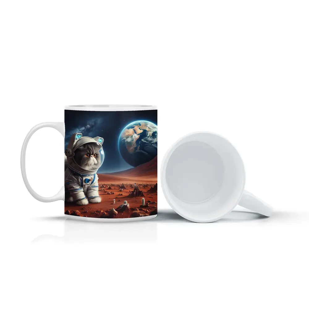 Exotic Shorthair Cat Astronaut on Mars – Mugs