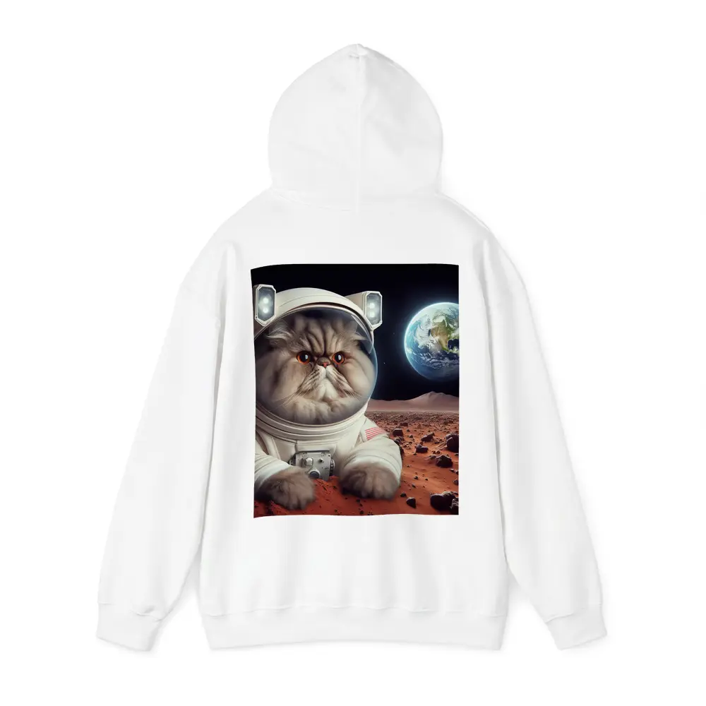 Persian Cat Astronaut On Mars Surface – Hoodies