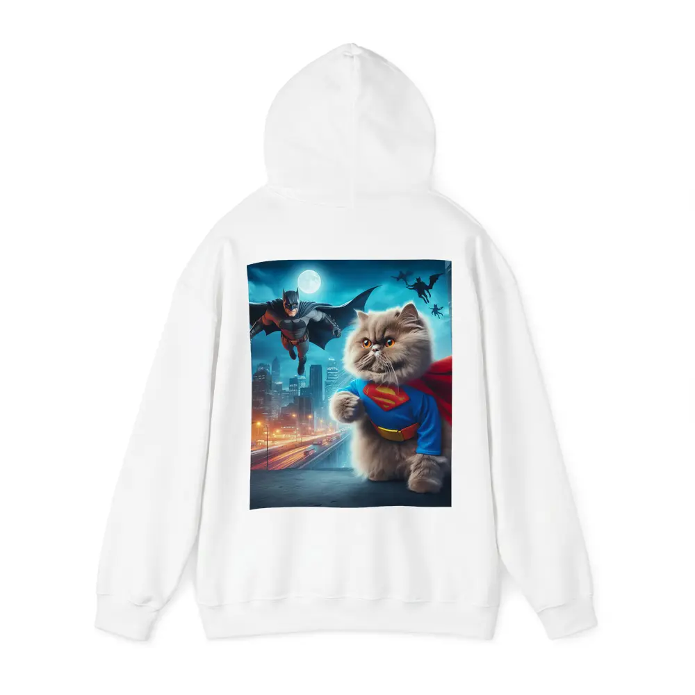 Persian Cat Superman Hero City Night – Hoodies