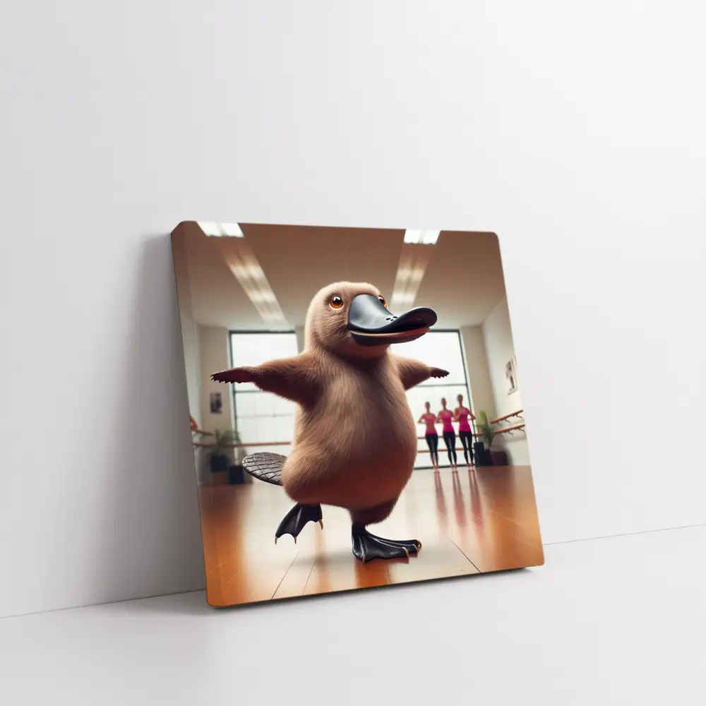 Platypus Dancing In Ballet Studio – Wall Art