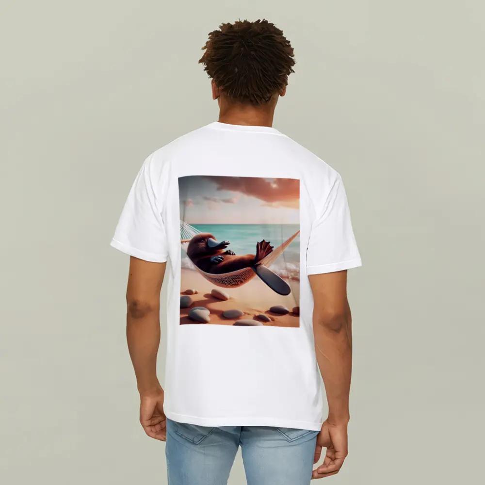 Platypus Relaxing In Hammock Beach Scene – T-Shirts