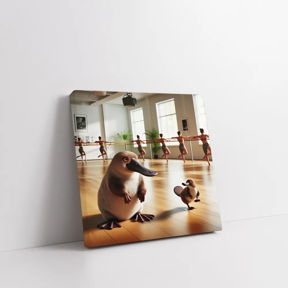 Platypus Duo In Ballet Dance Studio – Wall Art