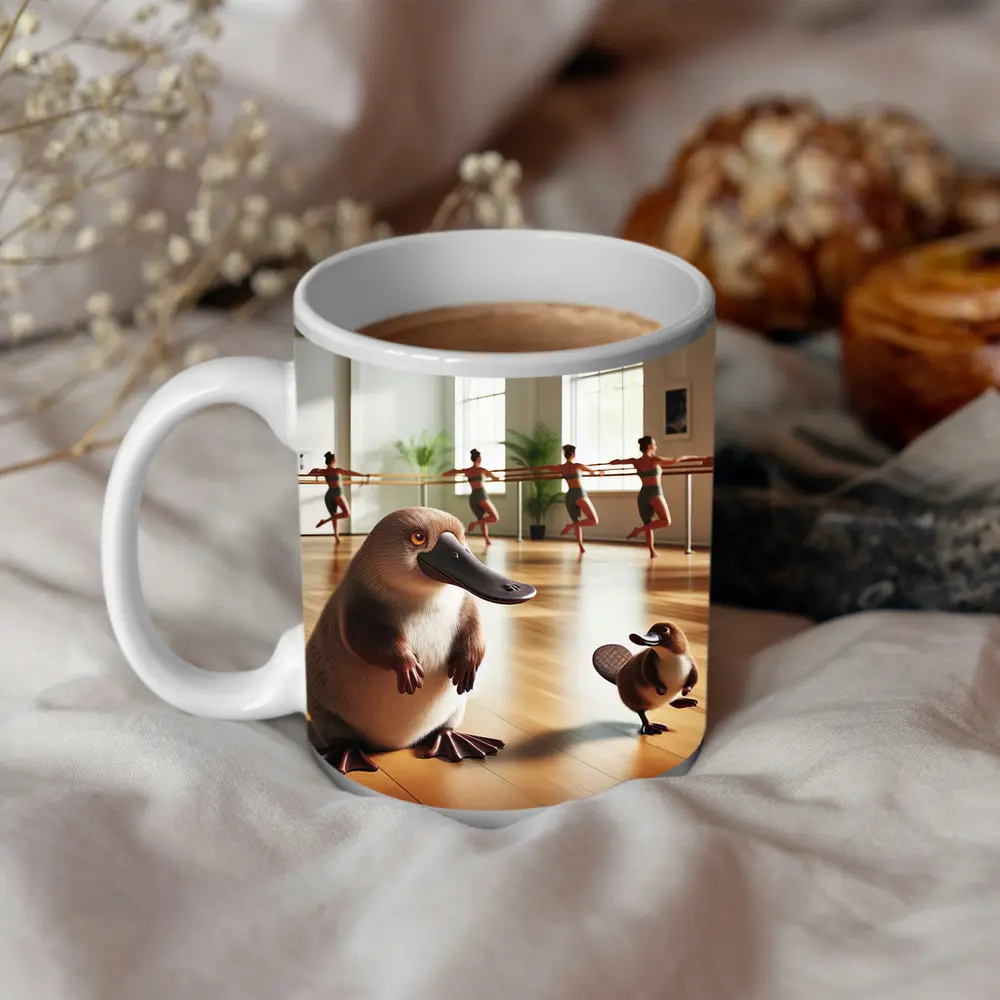 Platypus Duo In Ballet Dance Studio – Mugs