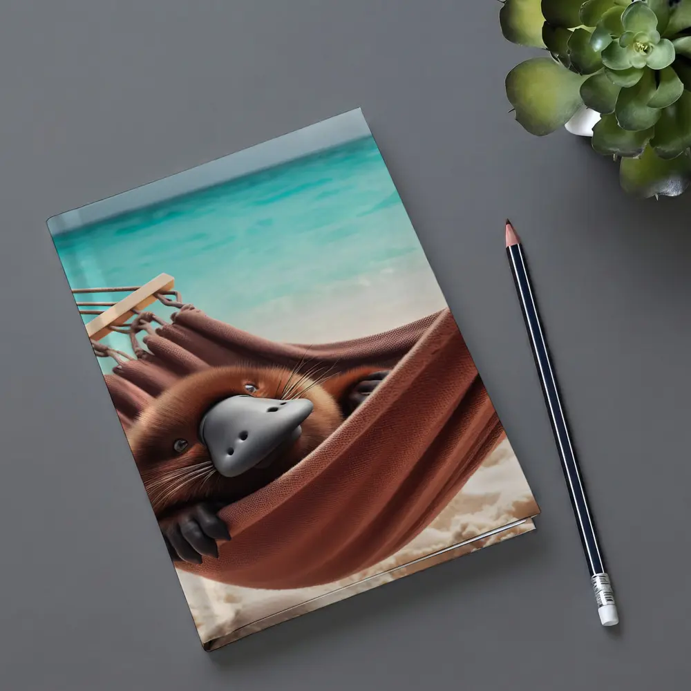 Platypus Relaxing In Beach Hammock – Notebooks