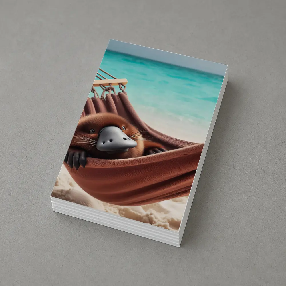 Platypus Relaxing In Beach Hammock – Postcards