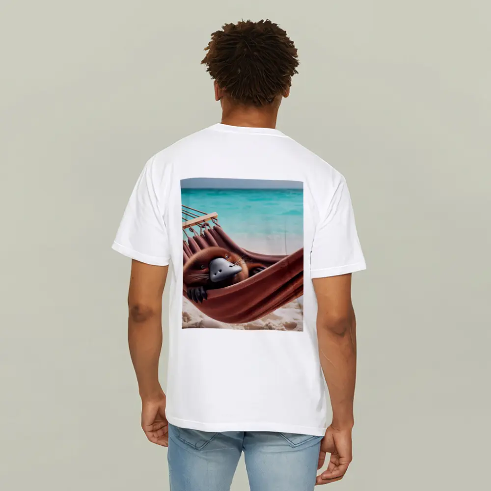 Platypus Relaxing In Beach Hammock – T-Shirts
