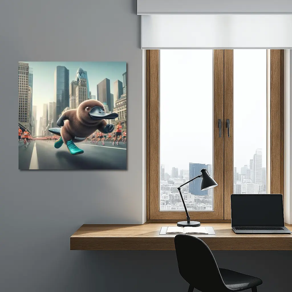 Platypus Running City Marathon Street Race – Wall Art