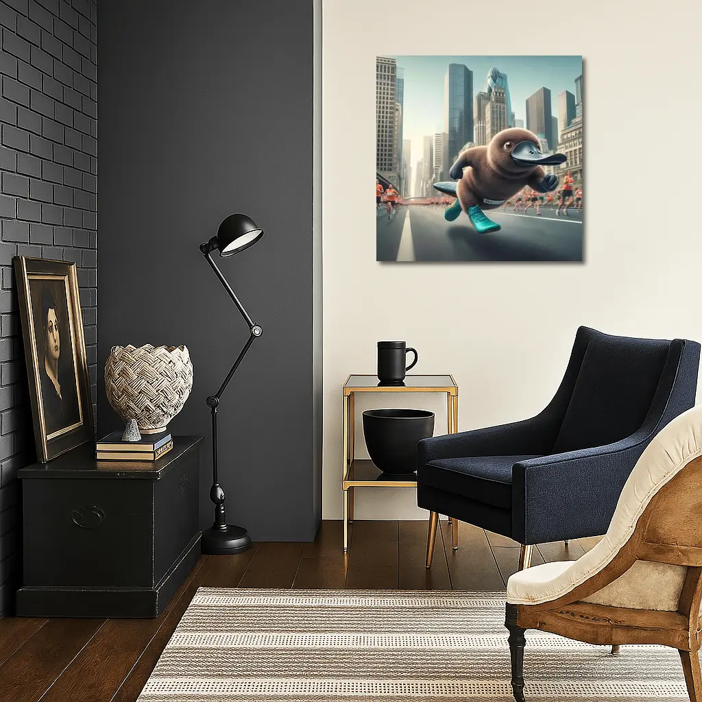 Platypus Running City Marathon Street Race – Wall Art