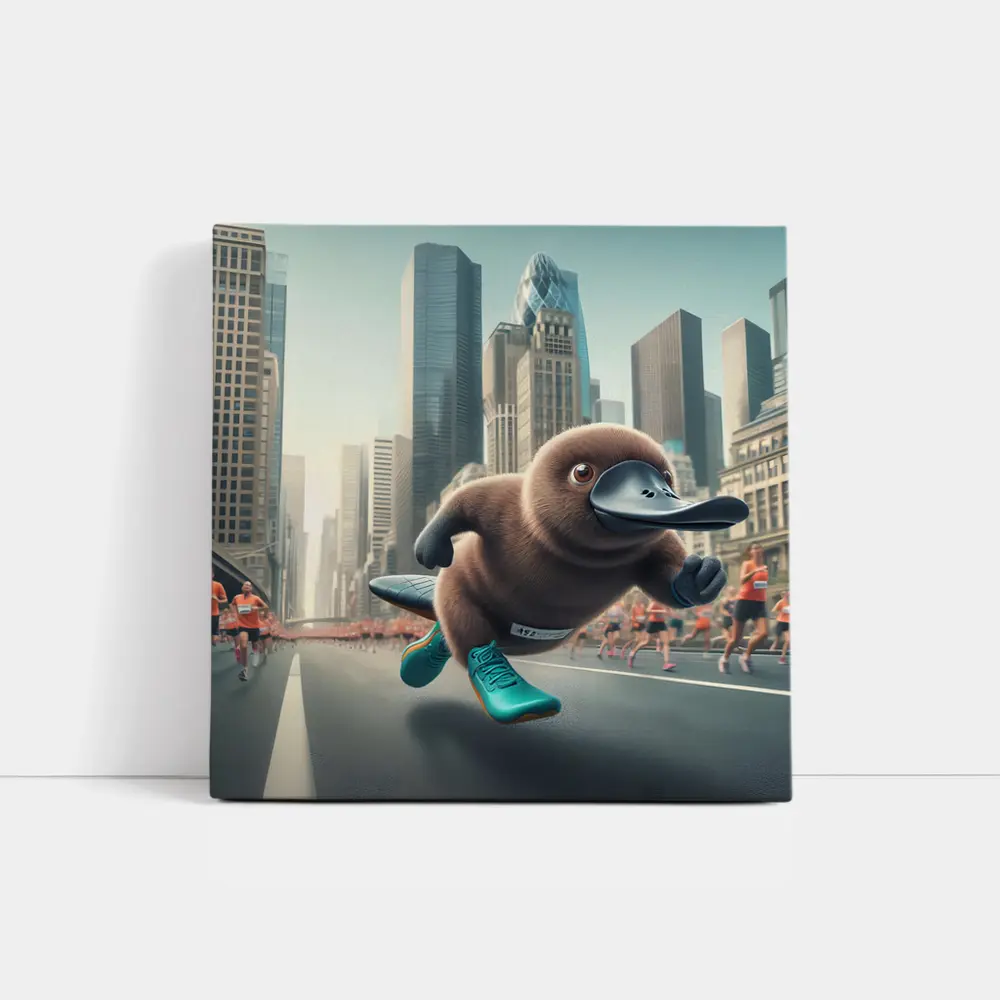 Platypus Running City Marathon Street Race – Wall Art